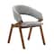 Armen Living Arcadia and Talulah 48" Round Gray and Walnut Wood 5 Piece Dining Set SETARDI5TAGRWA48 - alternate 5